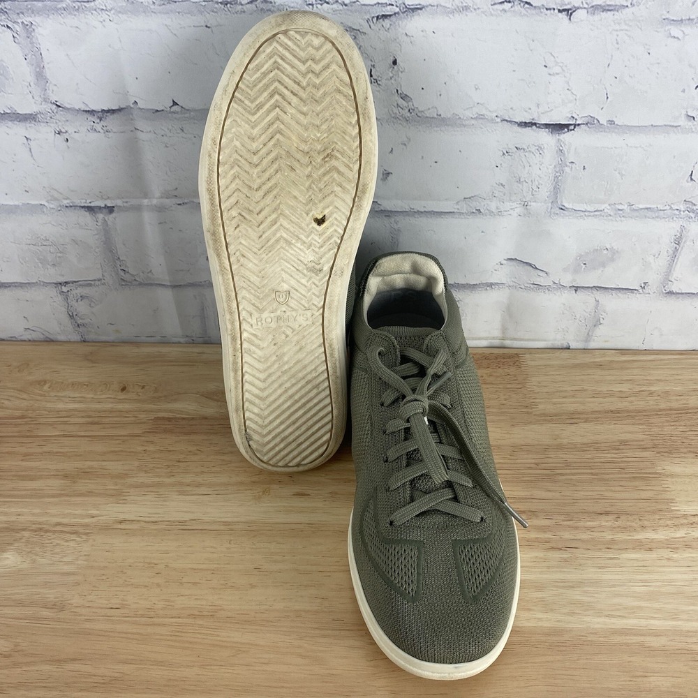Rothy's Shoes Men's Size 8 M Lace Up‎ Shoes Green RS01 Knit Sneakers - Picture 7 of 12